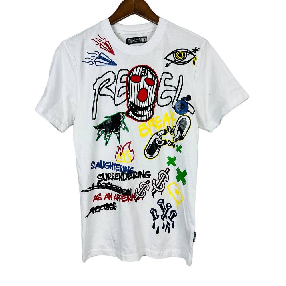Rebel Minds Graphic Tee Slaughtering Affering White - S